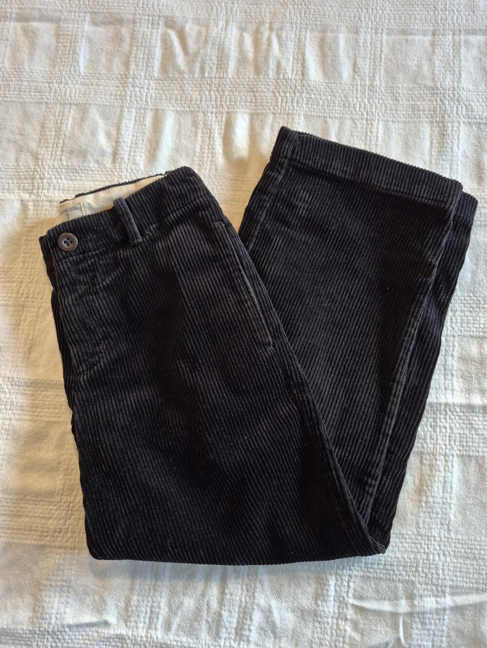 Crewcuts boys size 7 black corduroy pants adjustable waist VGUC